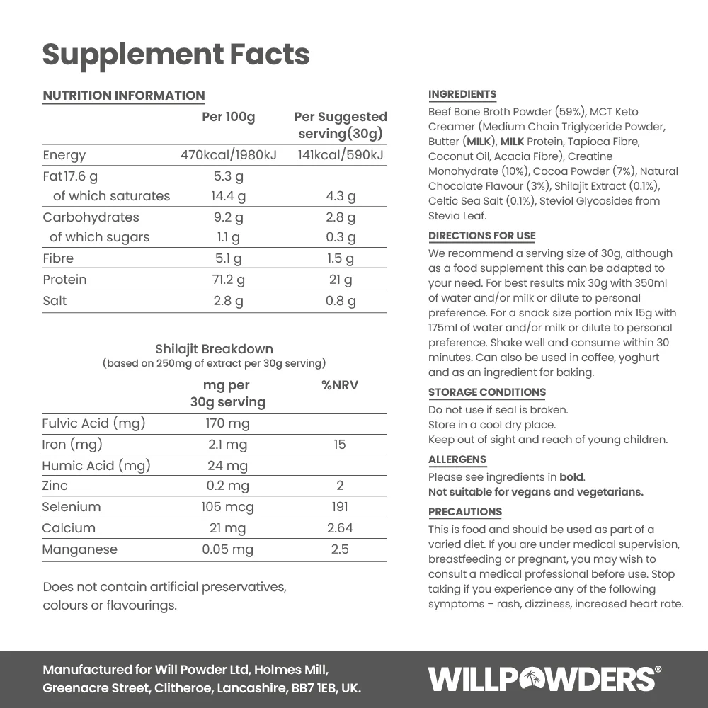 Milk Chocolate Protein Powder with Shilajit and Monocreatine - Image 10